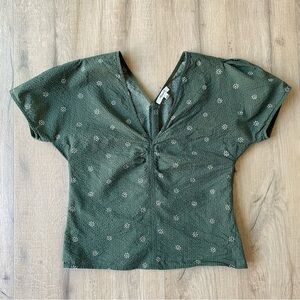 Madewell Green Floral Top Size 2